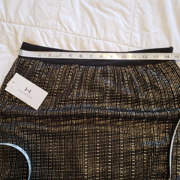 NWT H by Halston black and gold skirt - Picture 8 of 10